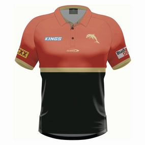Anti Pill Finish Men's NRL Dolphins 2024 Media Polo