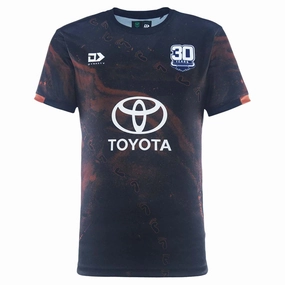 Contoured Ergonomic Fit Men's NRL North Queensland Cowboys 2025 Indigenous Training Tee