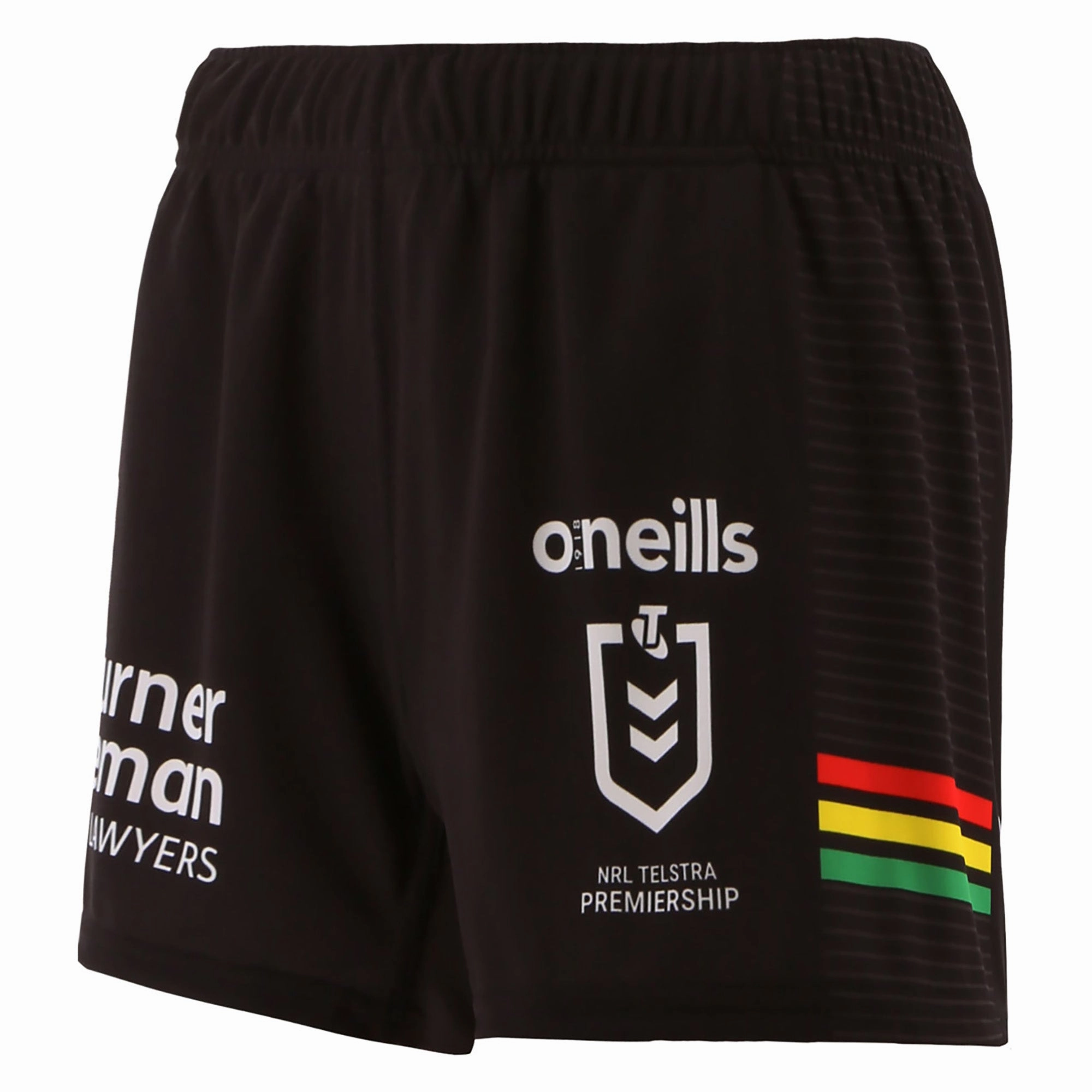 Men's NRL Penrith Panthers 2023 Home Playing Shorts No Slip Gripper Hem Water Repellent Finish