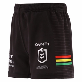 Odor Resistant Technology Double Layered Edging Men's NRL Penrith Panthers 2024 Home Playing Shorts