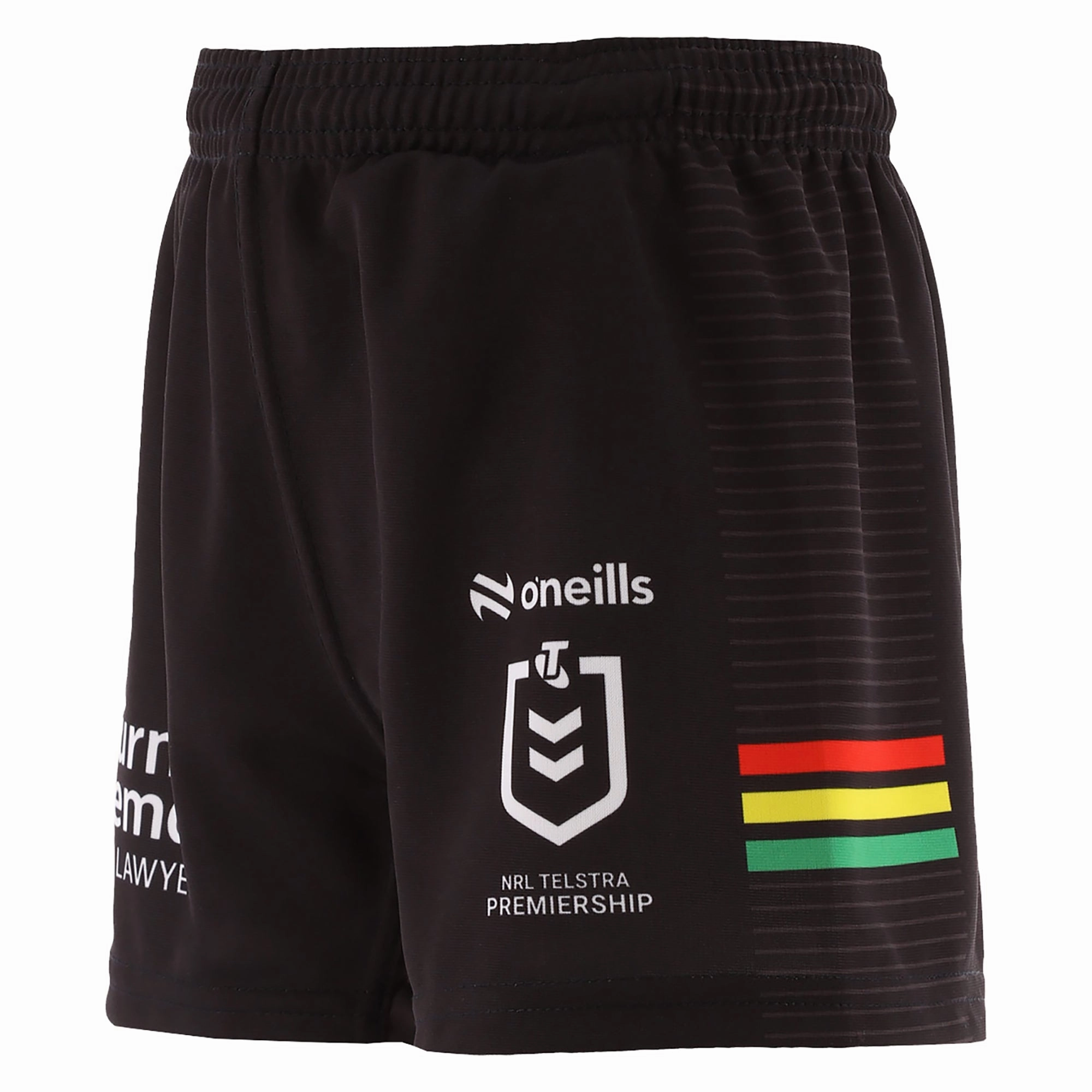 Abrasion Resistant Reinforcements Ribbed Collar Style Men's NRL Penrith Panthers 2024 Home Playing Shorts