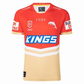 Reinforced Hem Durability Men's NRL Redcliffe Dolphins 2023 Home Jersey
