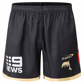 Men's NRL Redcliffe Dolphins 2025 Performance Gym Shorts Outdoor Training Mesh Detail
