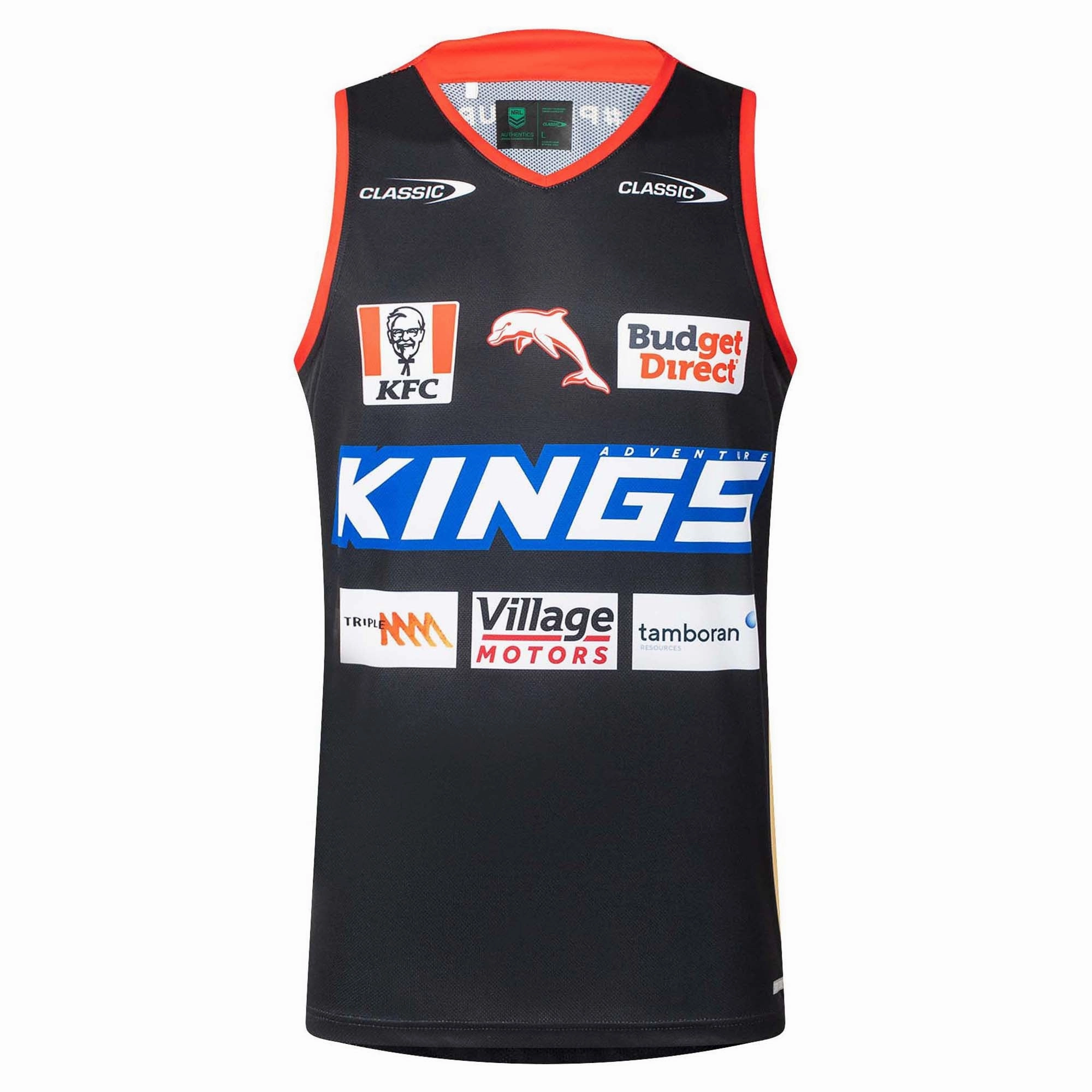 Easy Fit Wear Men's NRL Redcliffe Dolphins 2025 Pro Training Singlet