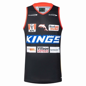 Men's NRL Redcliffe Dolphins 2025 Pro Training Singlet Breathable Back Ventilation Quick Drying