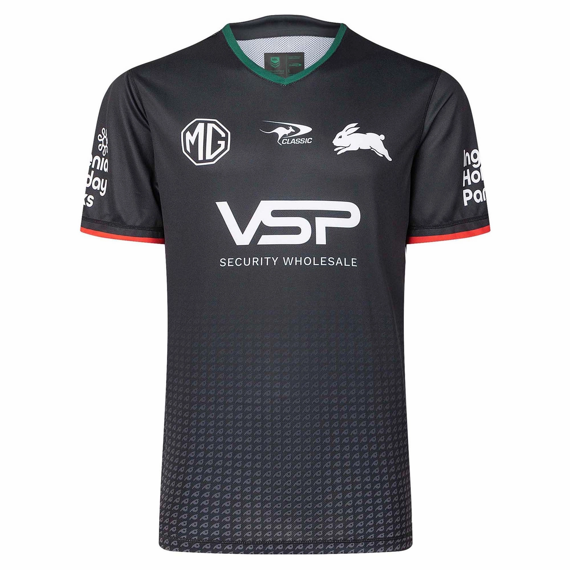 Flexible Drop Shoulder Cut Slim Fit Contour Design Men's NRL South Sydney Rabbitohs 2025 Pro Training Tee