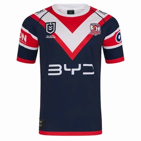 Raglan Sleeve Construction Tagless label Men's NRL Sydney Roosters 2025 Home Replica Jersey