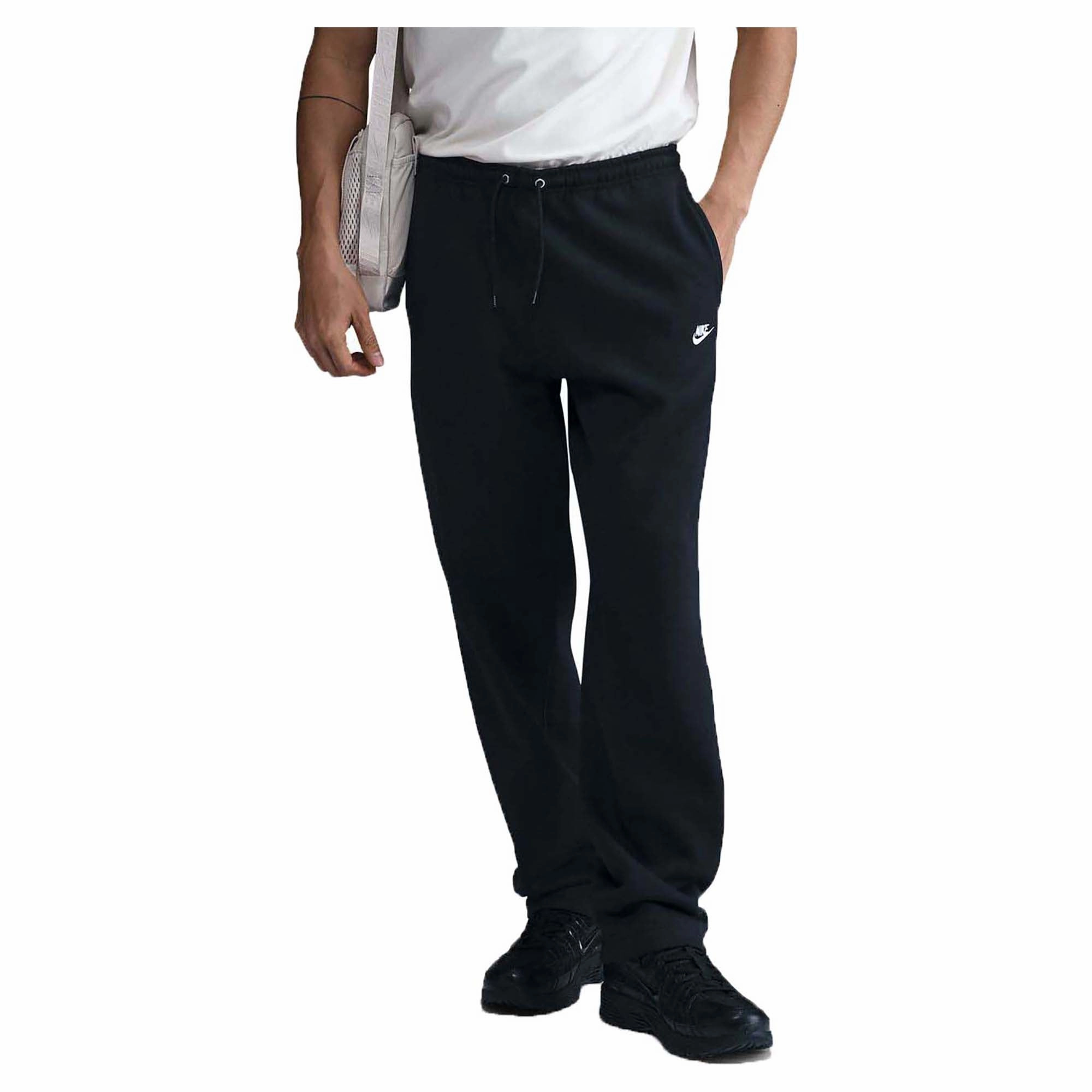 Men's Open Hem Brushed Fleece Pants FrictionResistantEdging Effortless Look