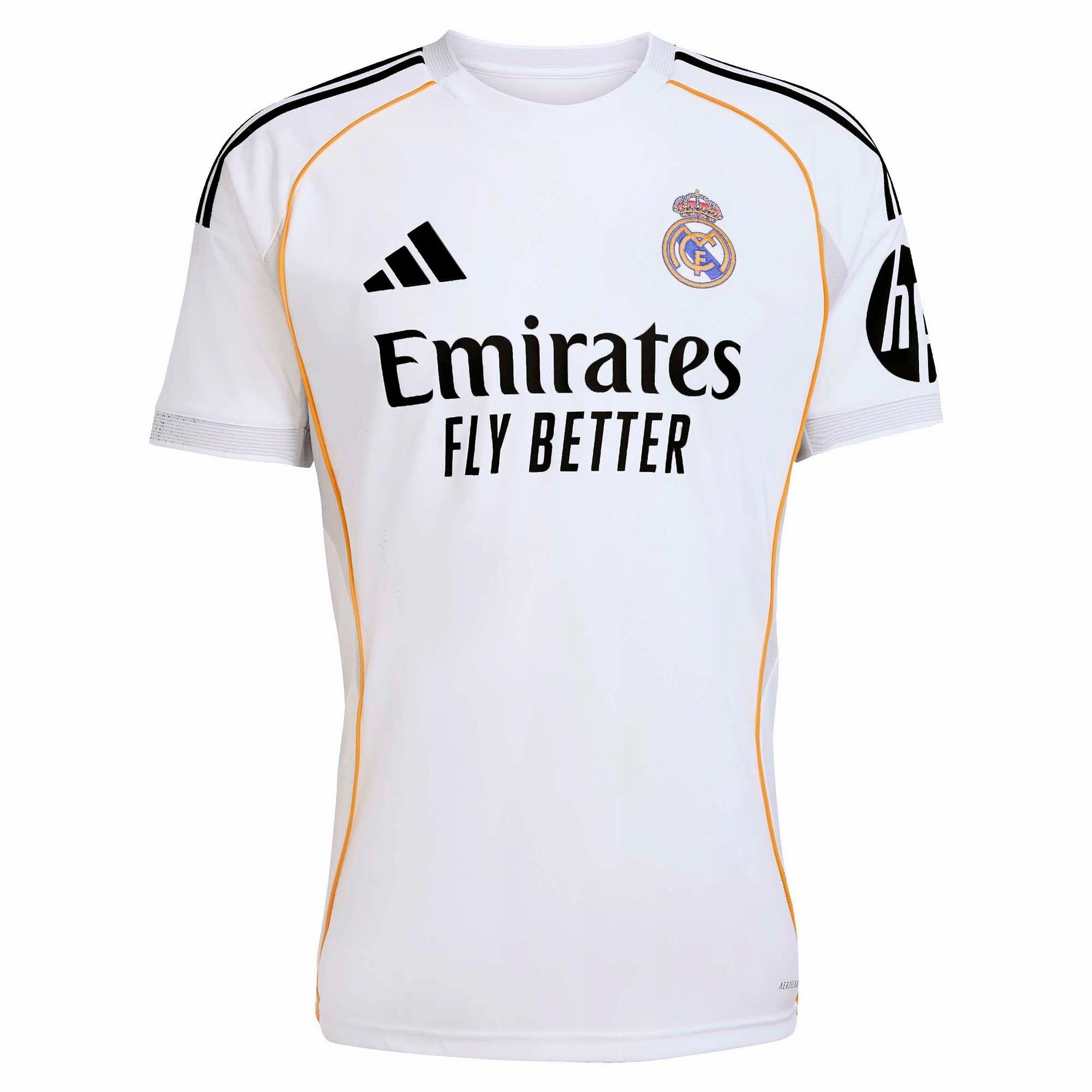 Men's Real Madrid 2025/26 Home Soccer Jersey Mesh Paneling Chafe Free