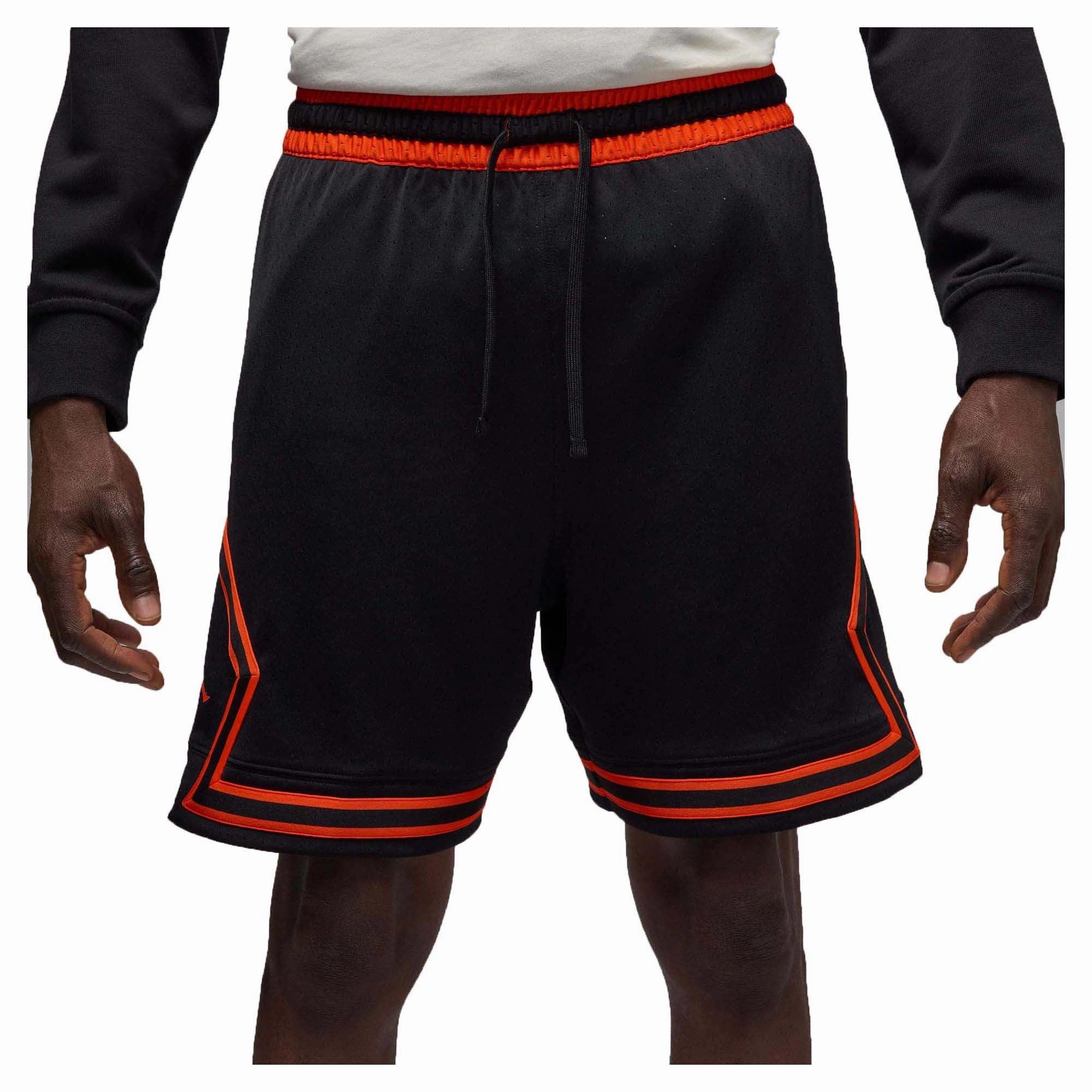 Men's Sport Mesh Diamond Shorts Layered Panel Design
