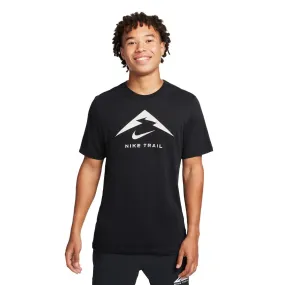 Mens Nike Dri-FIT T-Shirt Trail Logo Poise Fit Smart Fit