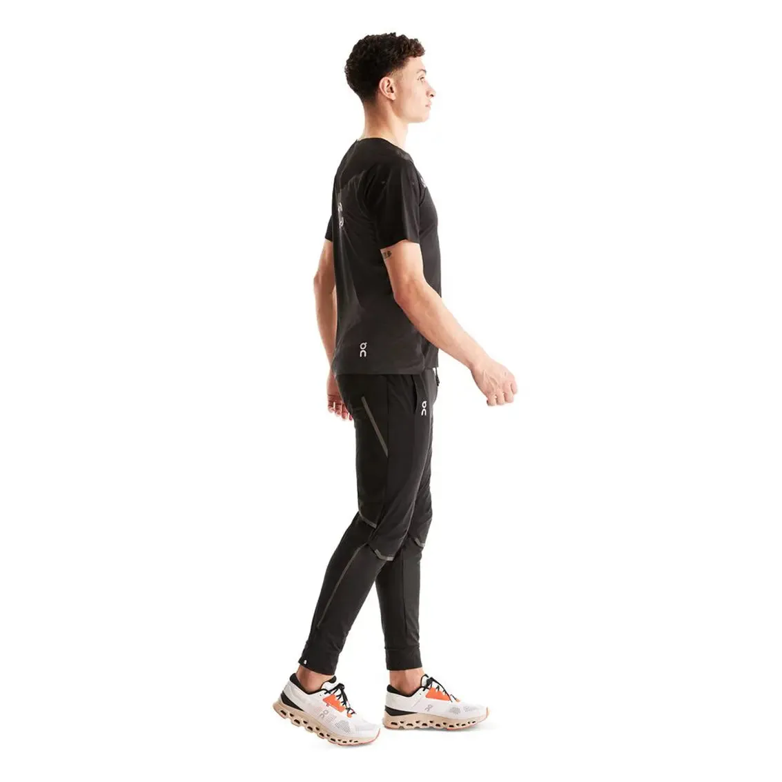 Mens On Running OAC Running Pants - Black Hot Core Fine Weave