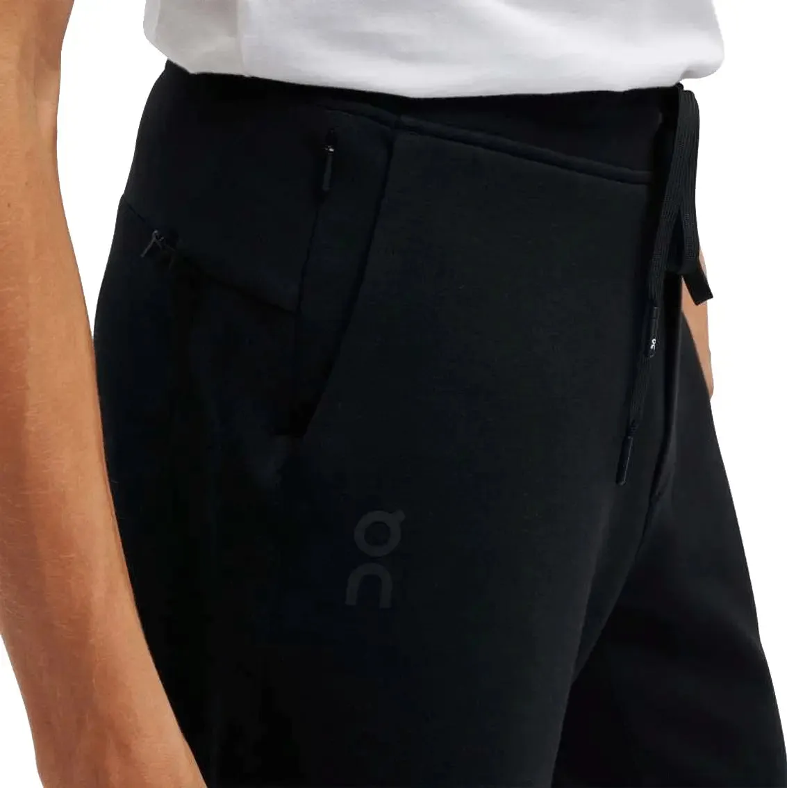 MachineWashable Fabric Mens On Running Sweat Pants - Black