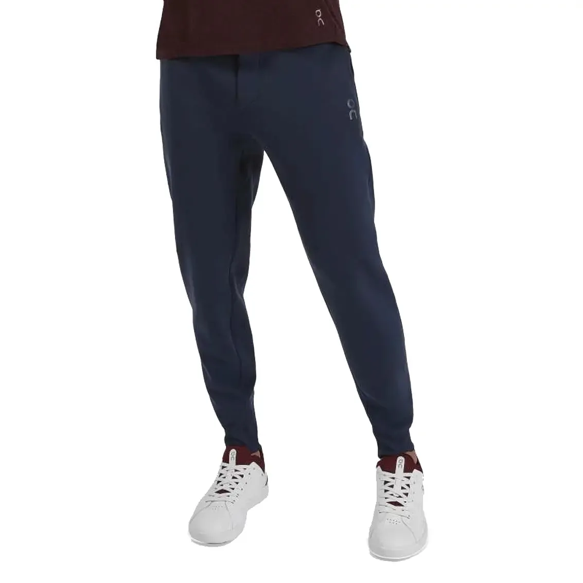 Mens On Running Sweat Pants - Navy AdjustableStraps
