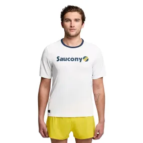 Mens Saucony Stopwatch Graphic Short Sleeve Tee Airflow Vents