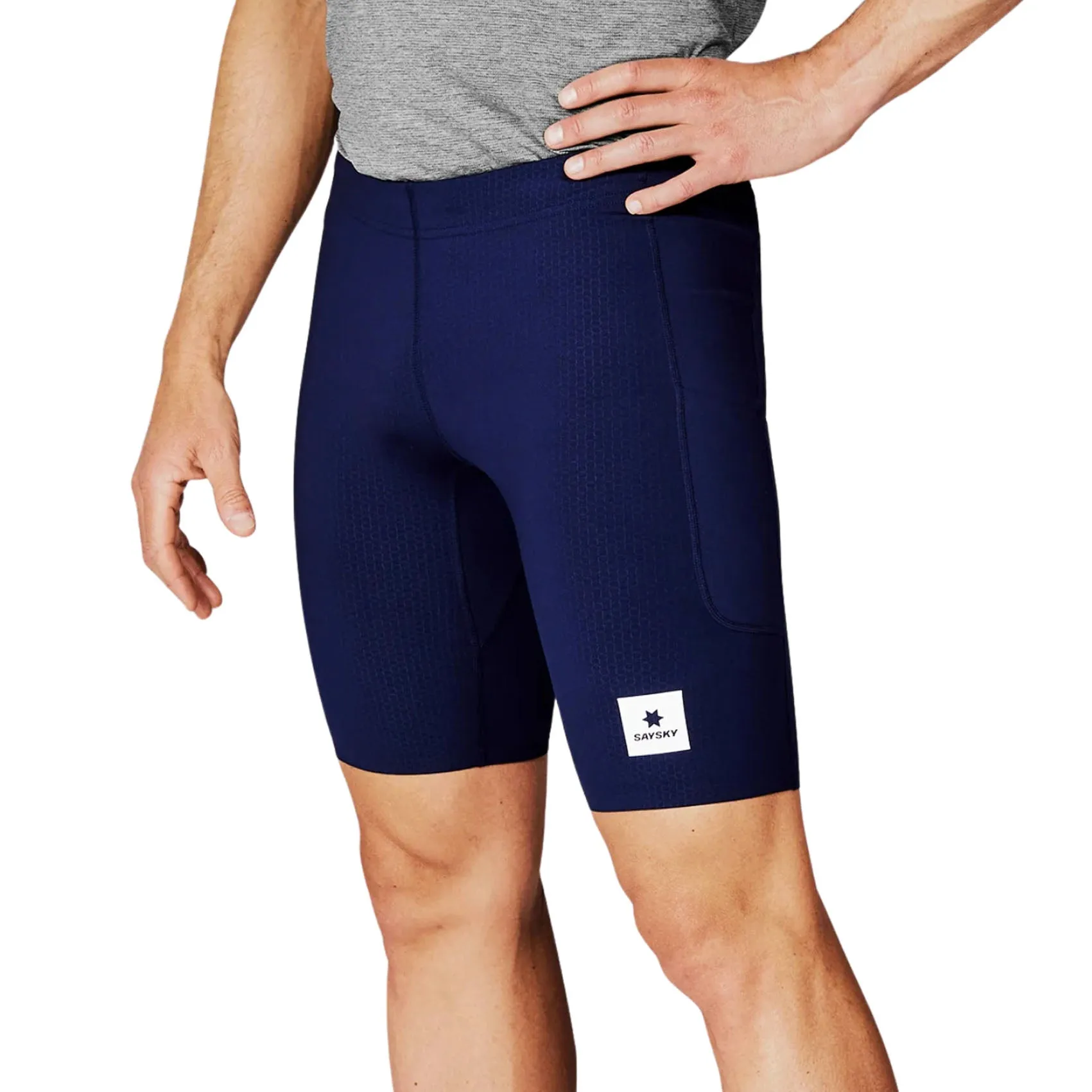 SoftTouch Texture Evening Chic Mens Saysky Combat  Short 9-Inch Tights