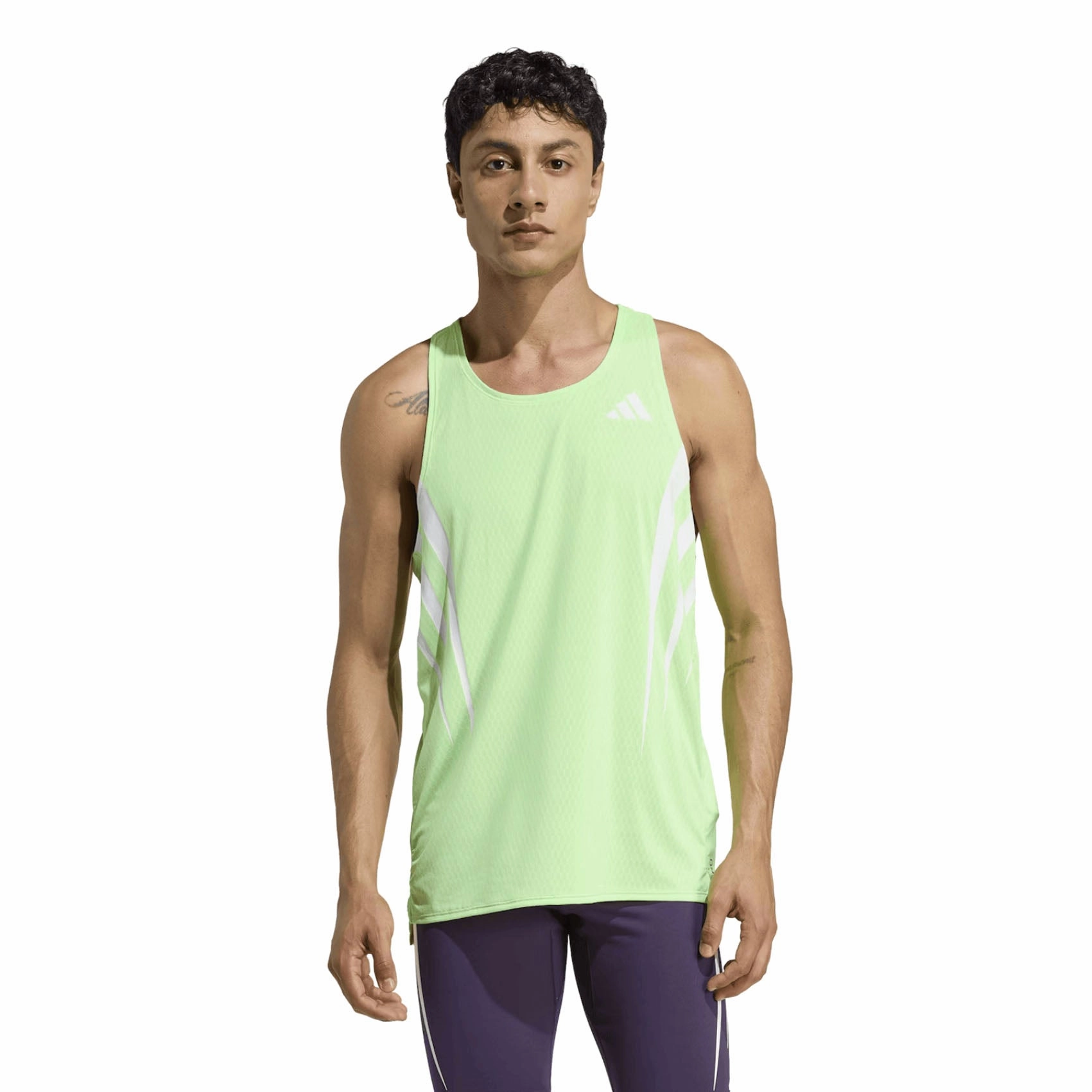 Mens adidas Adizero NYC Singlet Light Fashion Comfy Layer