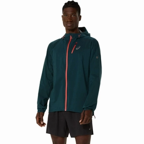 Mild Day Outfit Windproof Insulated Coat Mens ASICS Fujitrail Elite Waterproof Jacket