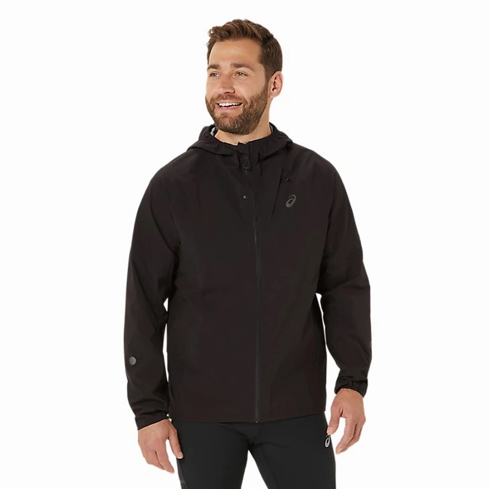 Mens ASICS Metarun Waterproof Jacket Casual Fit Silhouette