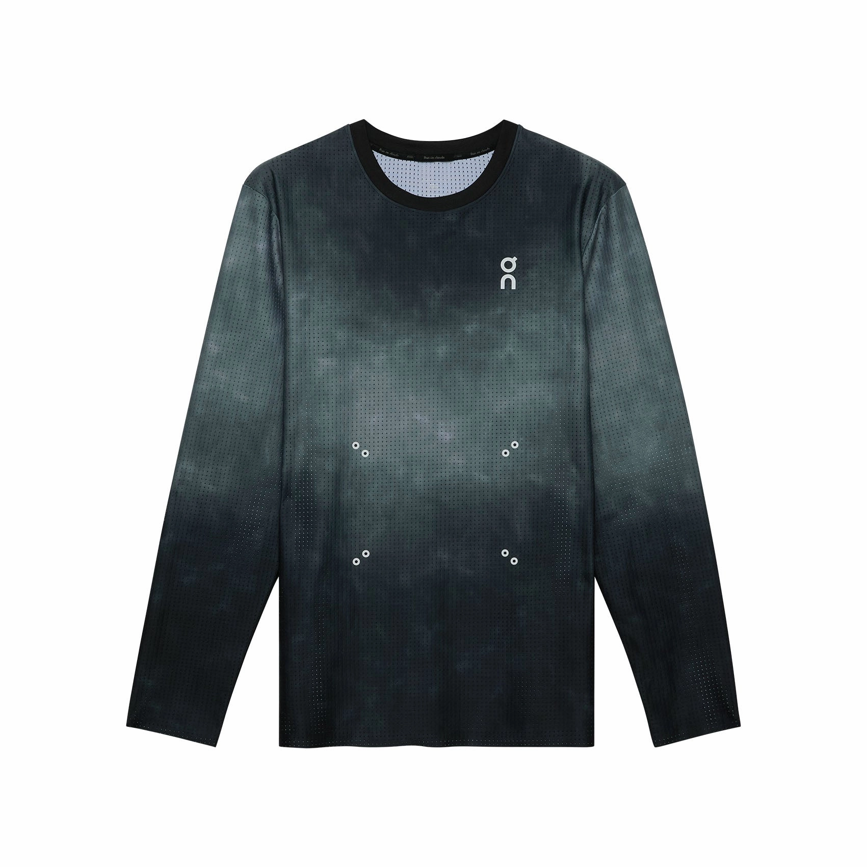 RibbedNeckBanding Mens On Running Pace Mesh Long-T