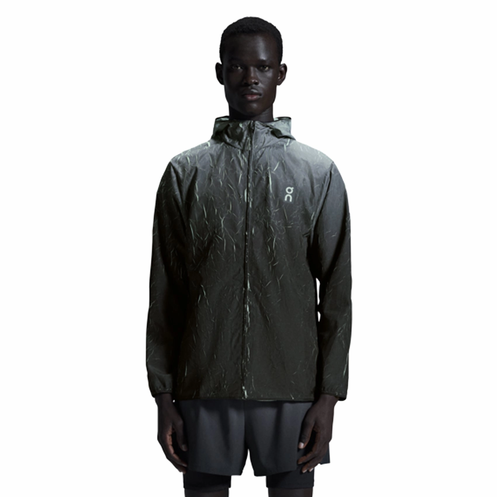 Mens On Running Pace Run Jacket Camo Print Shrink resistant
