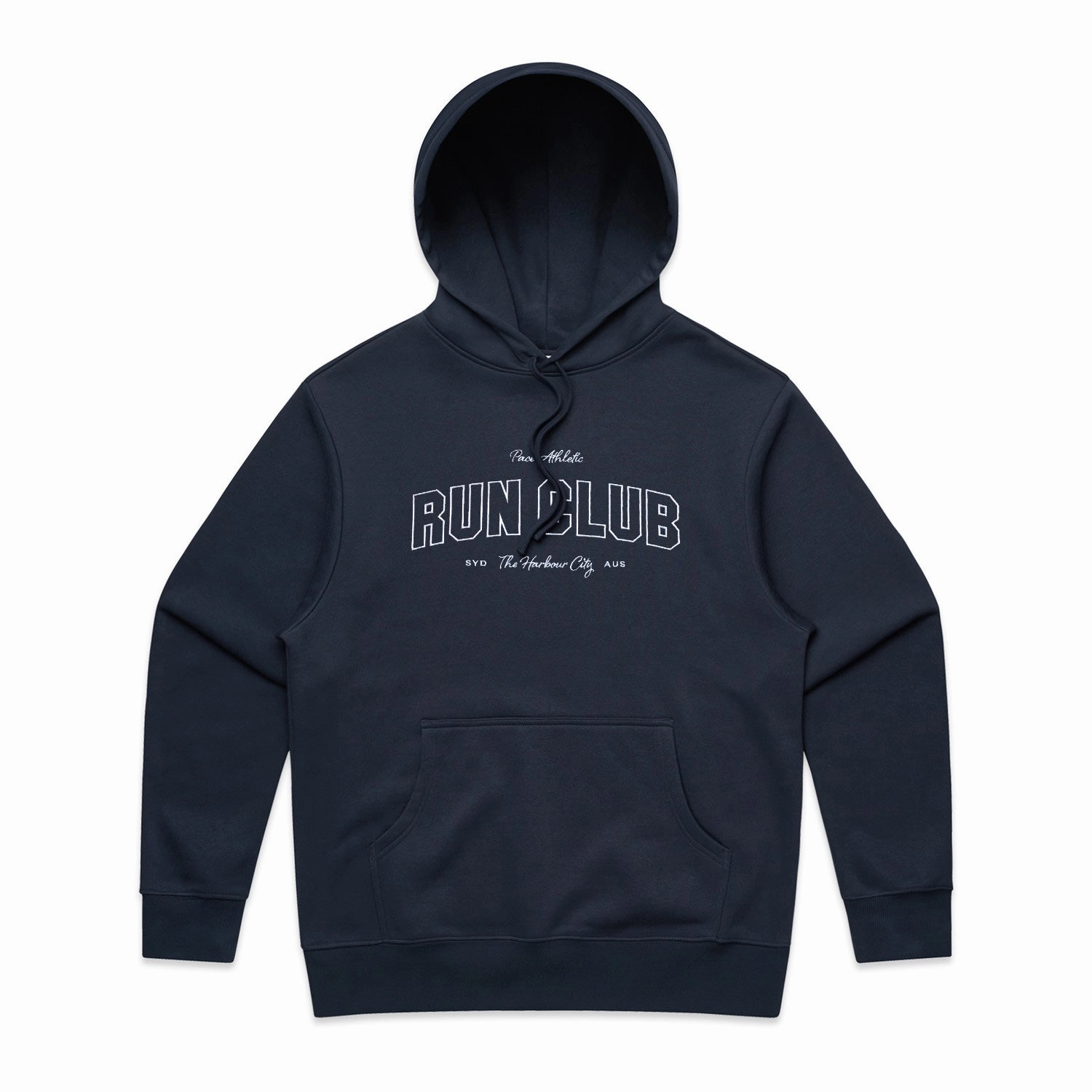 Adjustable Hem Cords Mens Pace Run Club Heavy Hoodie