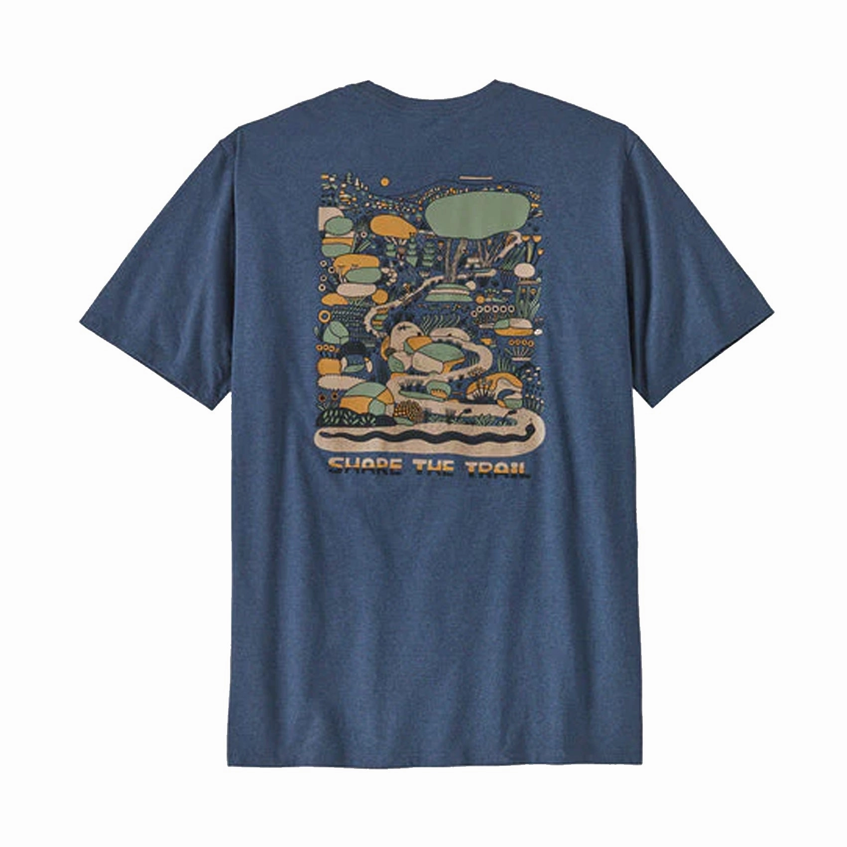 Mens Patagonia Commontrail Pocket Responsibili-Tee Seasonal Fashion Ribbed Neckline