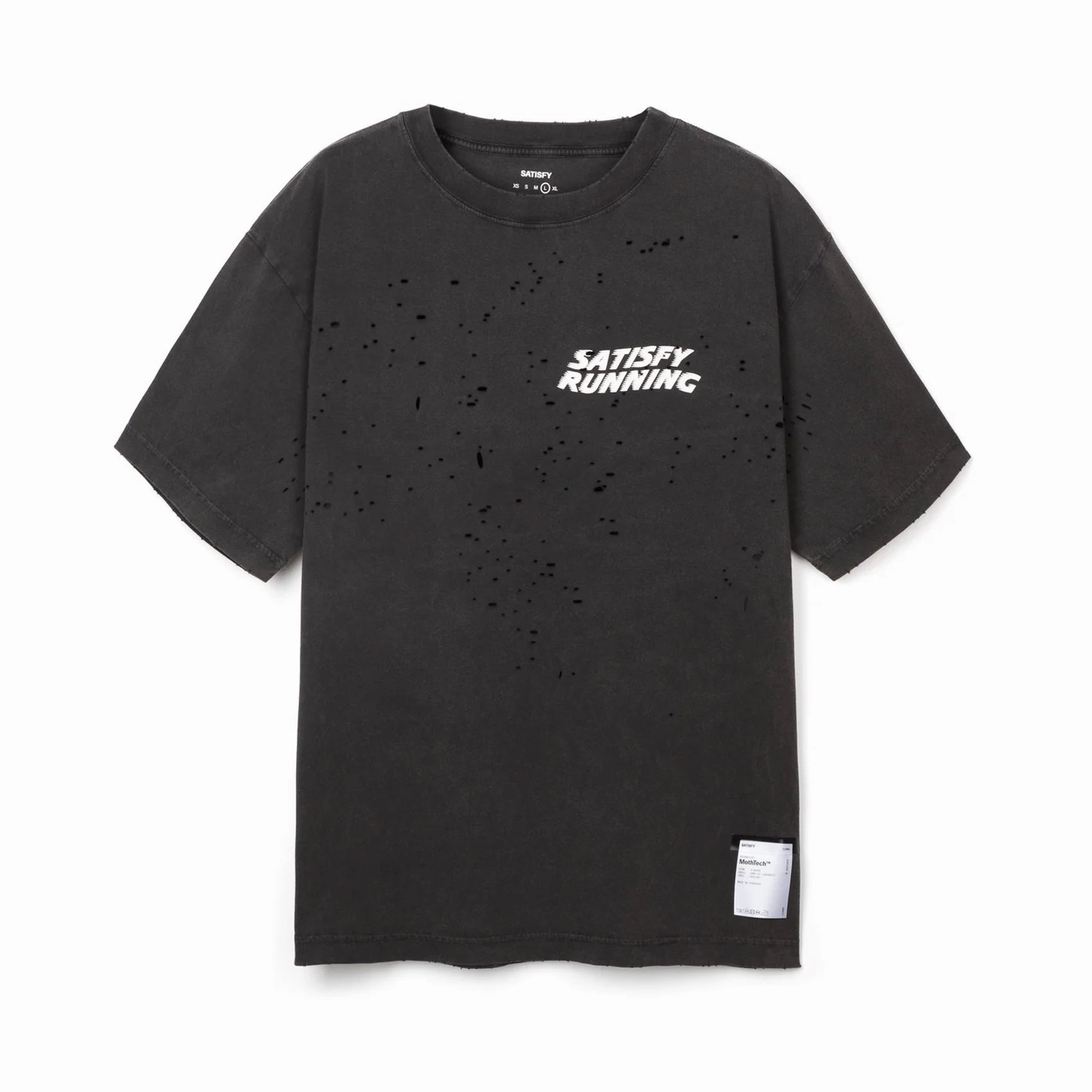 Mens Satisfy MothTech Running Tee Double Stitched Seams