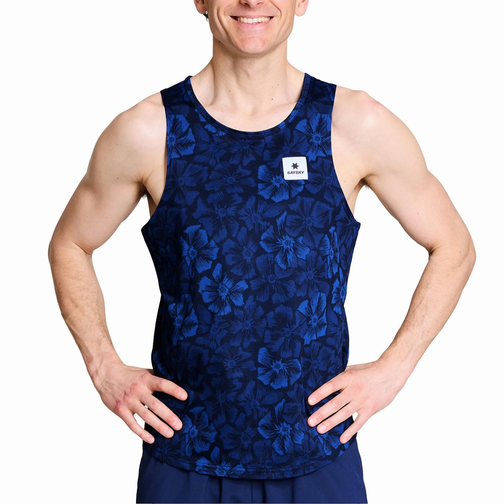 Sporty Layer Daily Style Mens Saysky Flower Combat Singlet