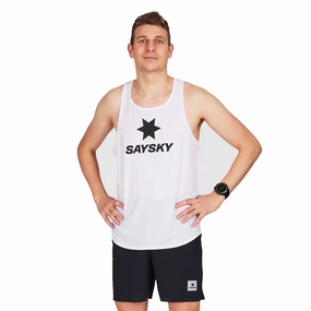 Mens Saysky Logo Flow Singlet Comfy and Soft OekoTexCertified
