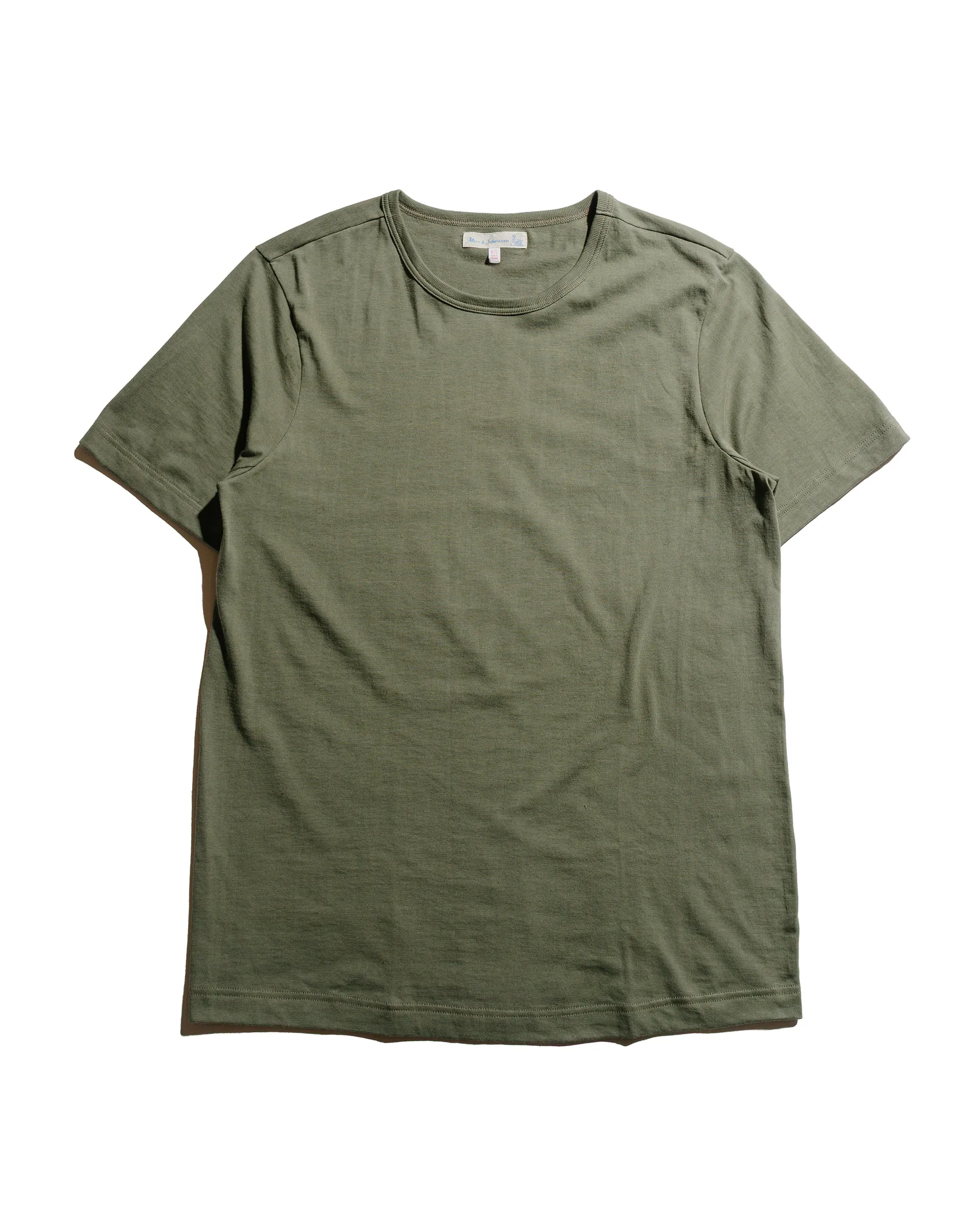 Merz B. Schwanen 1950s Loopwheeled T-Shirt Army Seasonal Casual