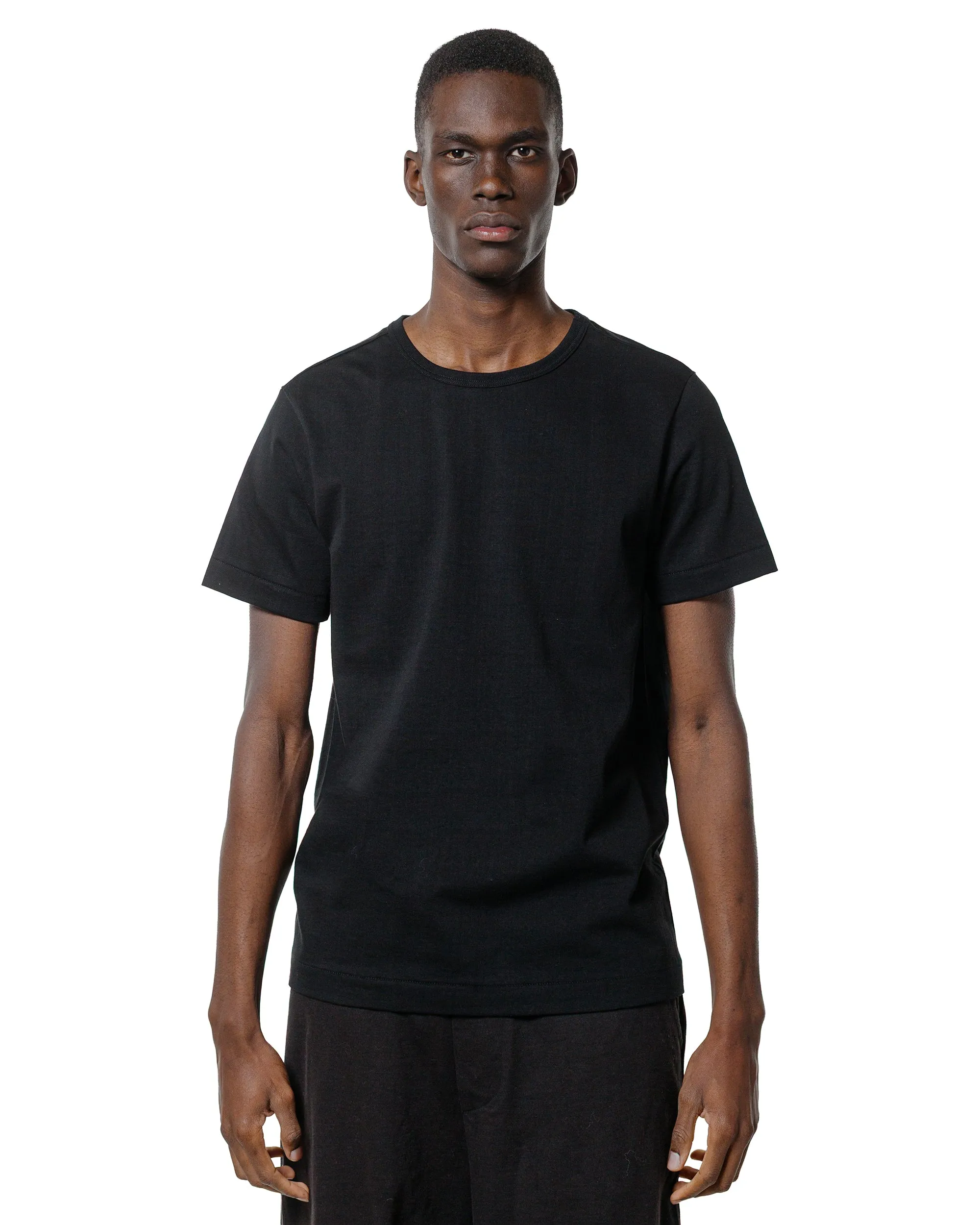 Merz B. Schwanen 215 Loopwheeled T-Shirt Deep Black Light Casual Wear