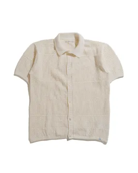 Merz B. Schwanen KNITSHIRT01 Crochet Shirt Natural Non Iron Material