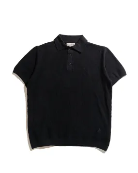 Merz B. Schwanen KPLP02 Knitted Polo Deep Black Black Tie Optional