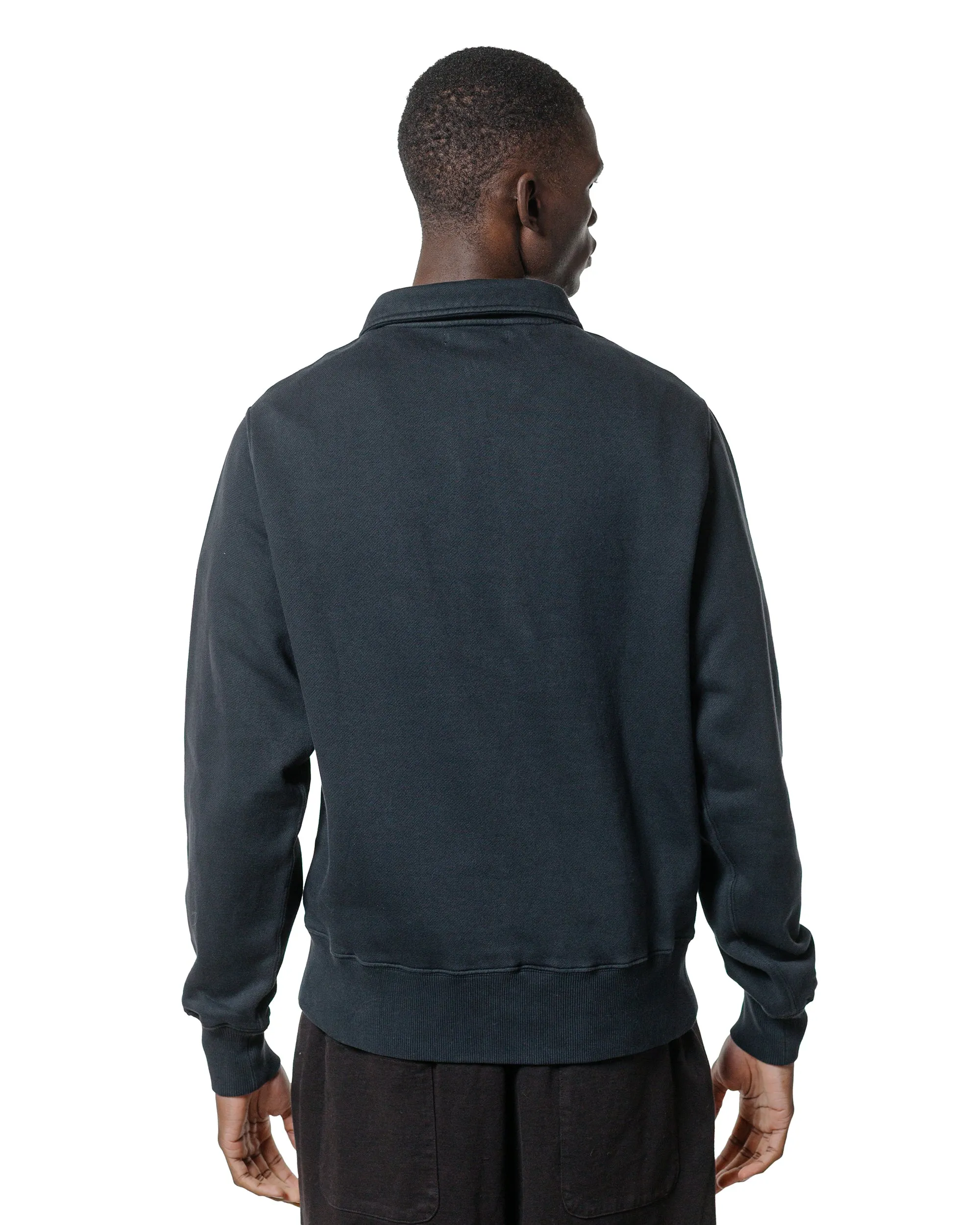 Merz B. Schwanen ZIPC01 Zip Collar Sweatshirt Charcoal Essential Chic