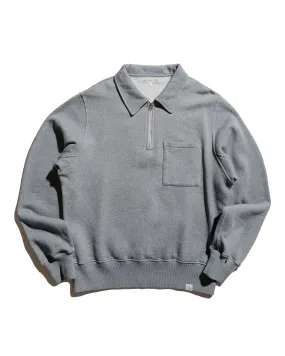 Cozy Wearable product patch uniqueness Merz B. Schwanen ZIPC01 Zip Collar Sweatshirt Grey Melange