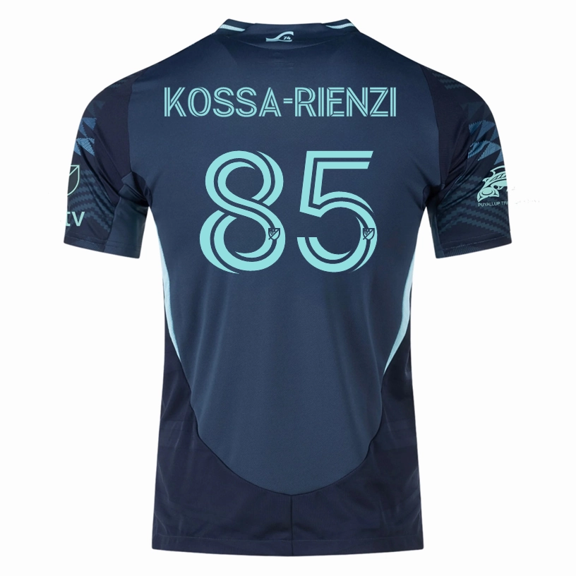 adidas K. Kossa-Rienzi Andrade Sounders Authentic Away Jersey 25/26 w/ MLS Patches & Sponsor (Aura Ink) Flexible Comfort