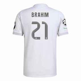 Game Ready adidas Brahim D??az Real Madrid 25/26 Home Jersey w/ Champions League Patches (White)