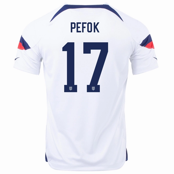 Nike United States Jordan Pefok Home Jersey 22/23 (White/Loyal Blue) Modern Cut Performance Wear