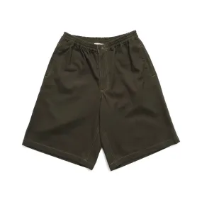 Metalwood "Contrast Stitch Elastic Waist Short"  M - Forest Green BreathableFabric Garden Ease