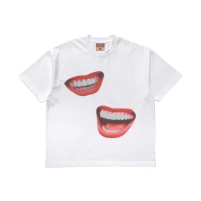Spanish Glow AntiBacterialTreatment Metalwood Studio "Oversized Smile Tee" M - White