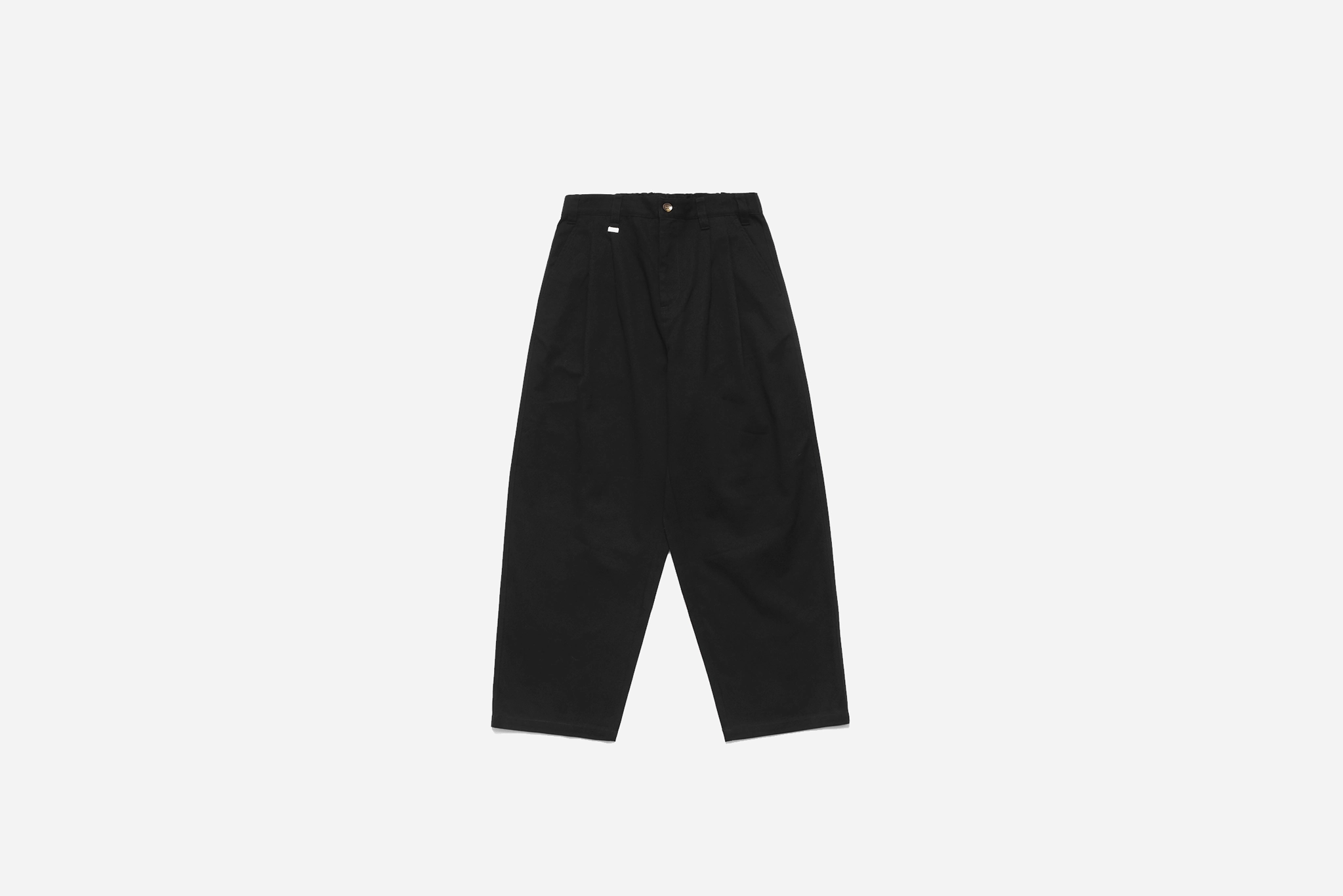 Metalwood Studio "Elastic Waist Baggy Pant"- Black Relaxed Silhouette