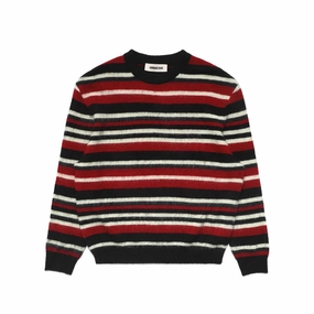 Metalwood Studio "Striped Mohair Knit Sweater" M - Red Stripe All Purpose