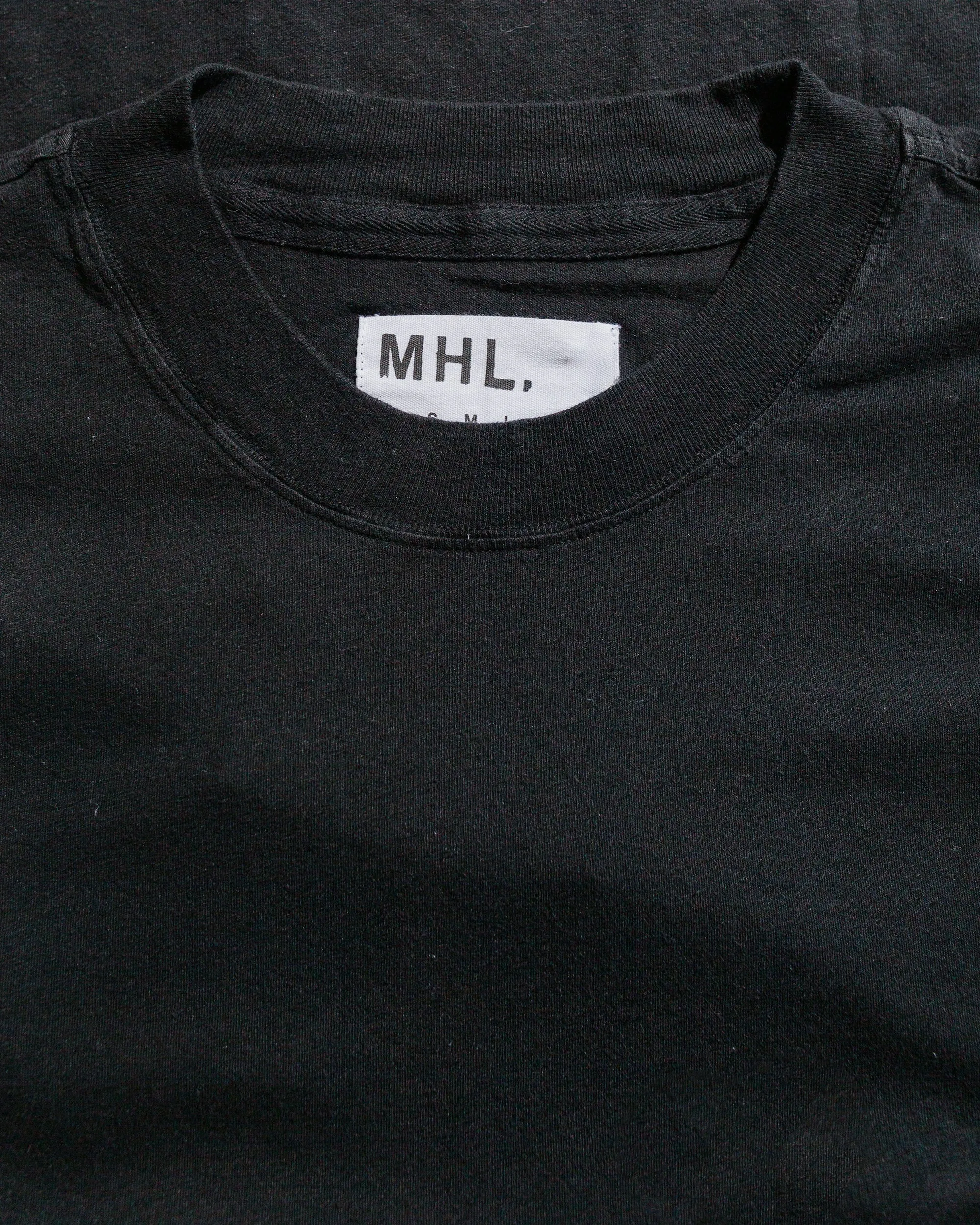 AntiPilling MHL Simple T-Shirt Organic Cotton Linen Jersey Black