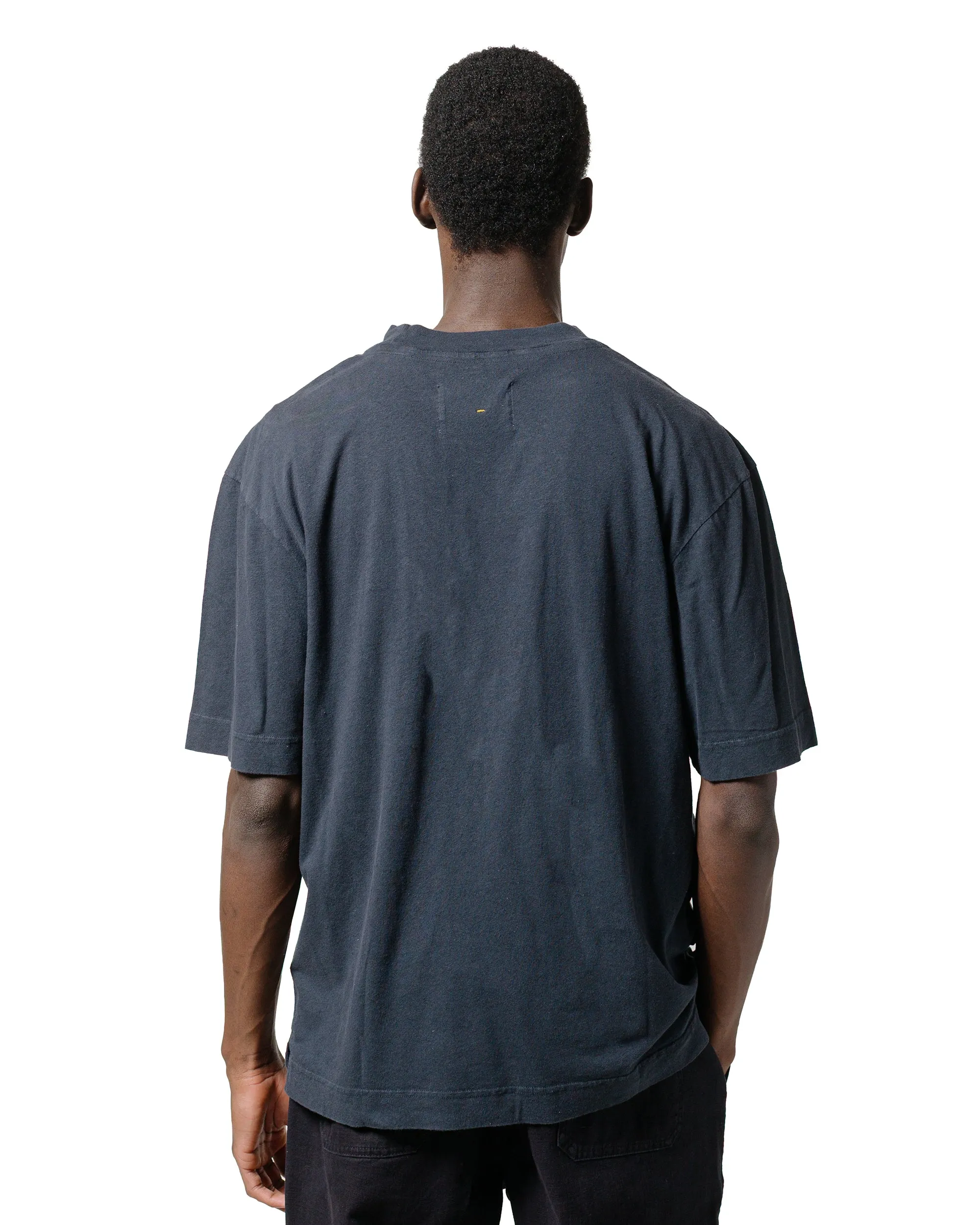 MHL Simple T-Shirt Organic Cotton Linen Jersey Navy Flattering Fit Skin Friendly Blends