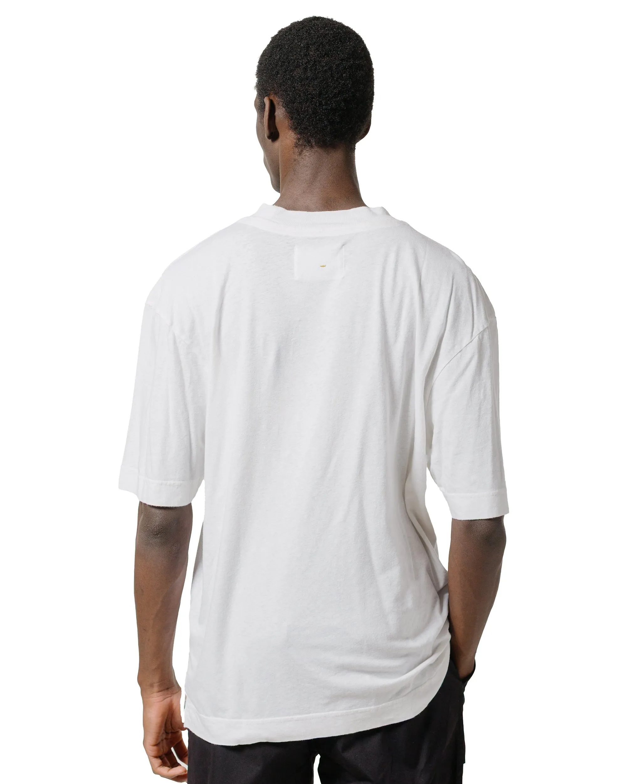 Smooth Flatlock Stitching Sporty Comfort Wear MHL Simple T-Shirt Organic Cotton Linen Jersey White