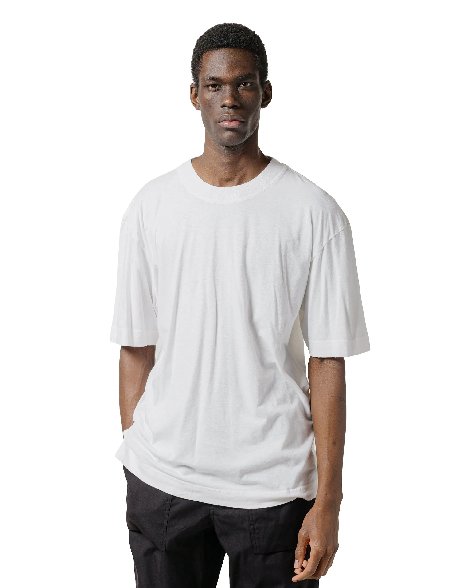 MHL Simple T-Shirt Organic Cotton Linen Jersey White easy to pair