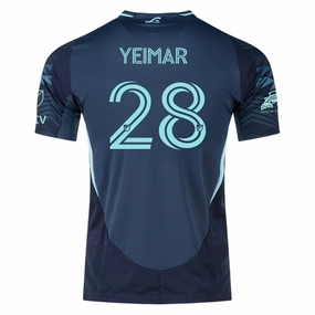 Functional Fit Gym Essentials adidas Y. Gomez Andrade Sounders Authentic Away Jersey 25/26 w/ MLS Patches & Sponsor (Aura Ink)