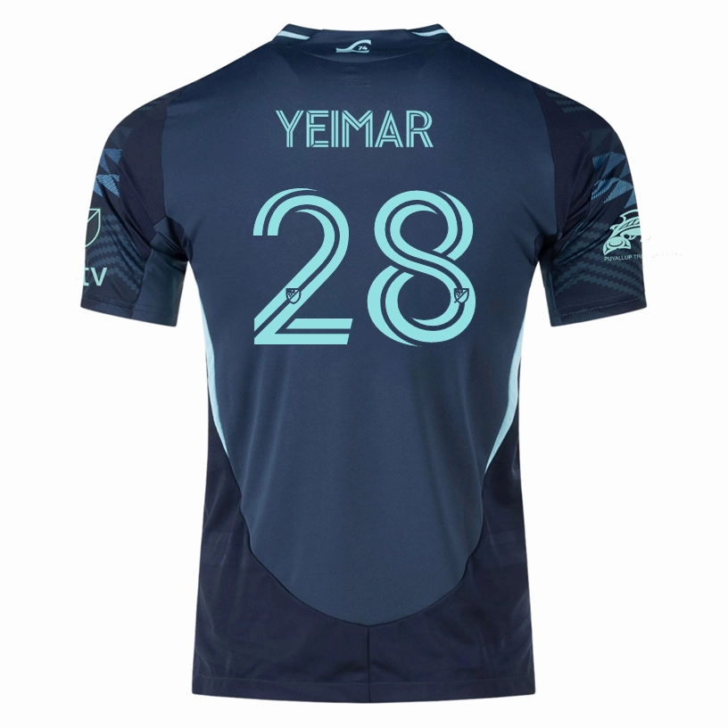 Functional Fit Gym Essentials adidas Y. Gomez Andrade Sounders Authentic Away Jersey 25/26 w/ MLS Patches & Sponsor (Aura Ink)