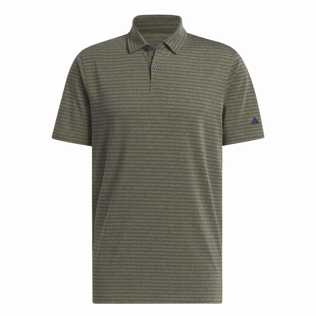 adidas - Men's Go-To Striped Short Sleeve Polo (HR7974) Sweat Wicking